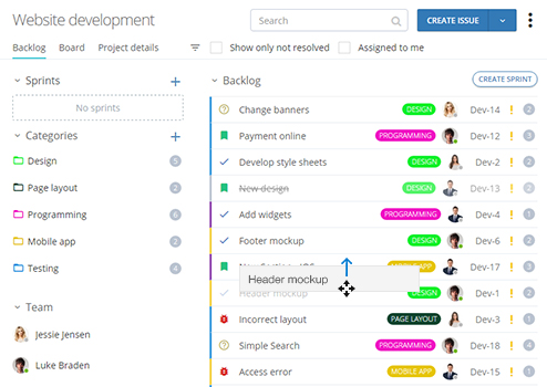 flowlu agile issue project tracking software issue track
