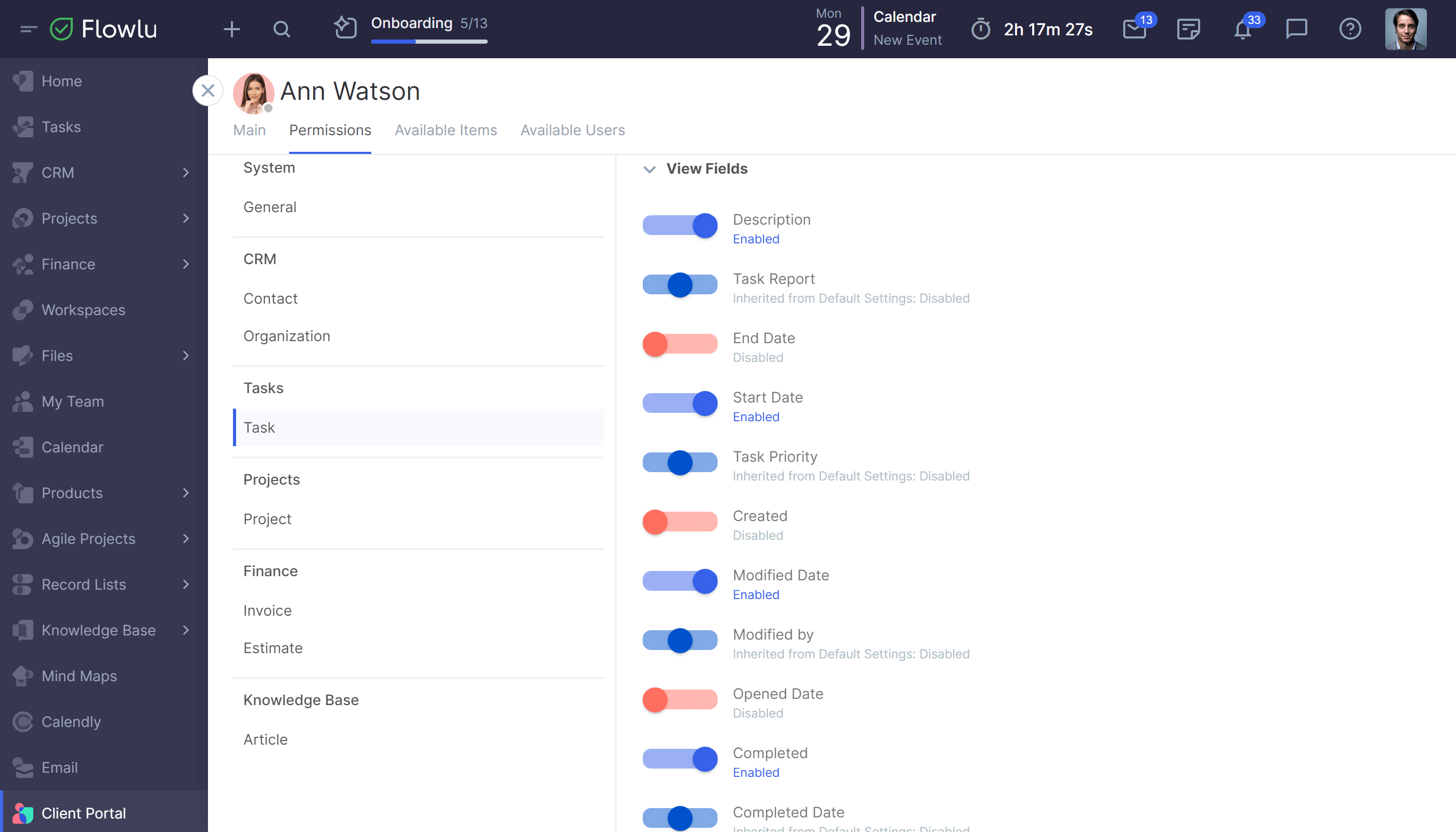 Customizable Client Portal
