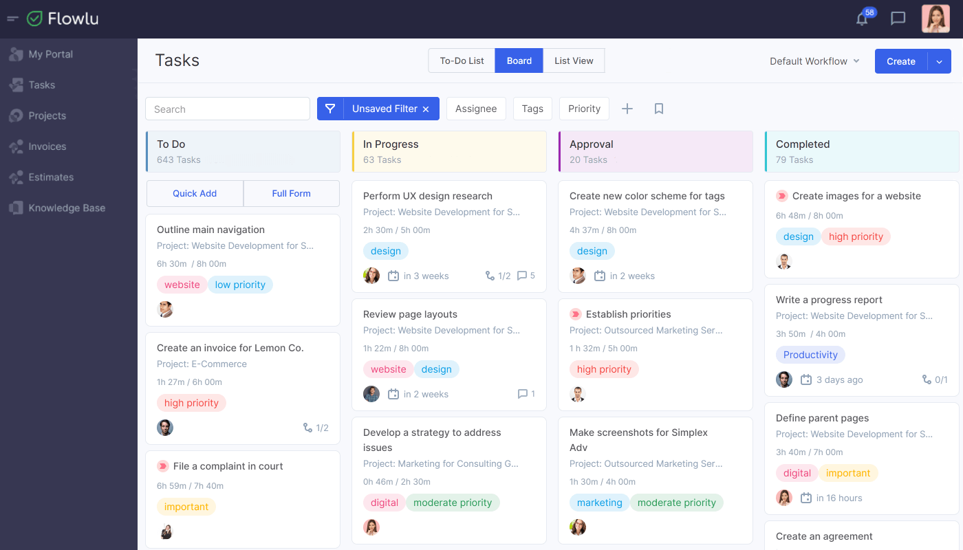 External View For Tasks