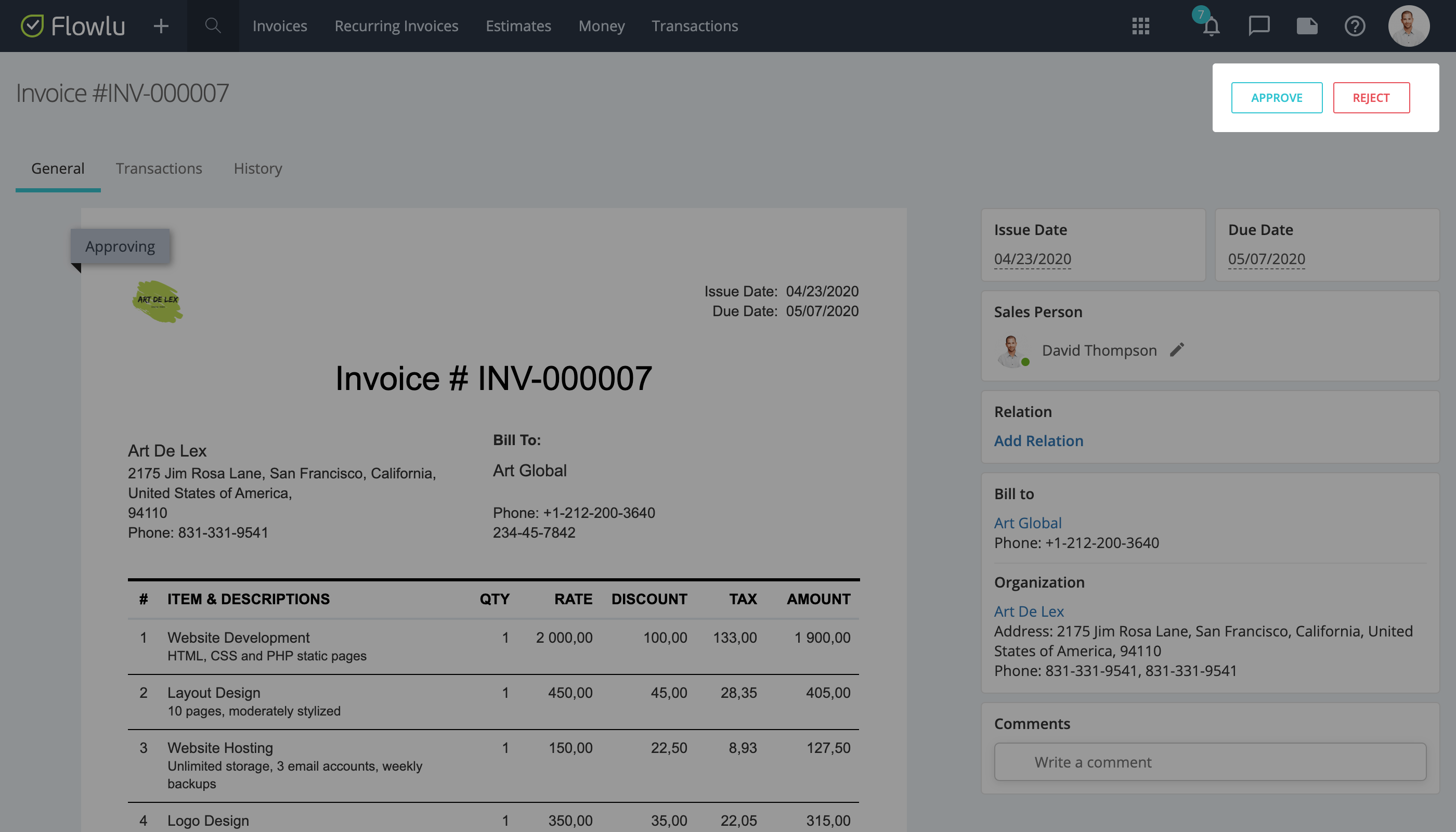Invoice Approval