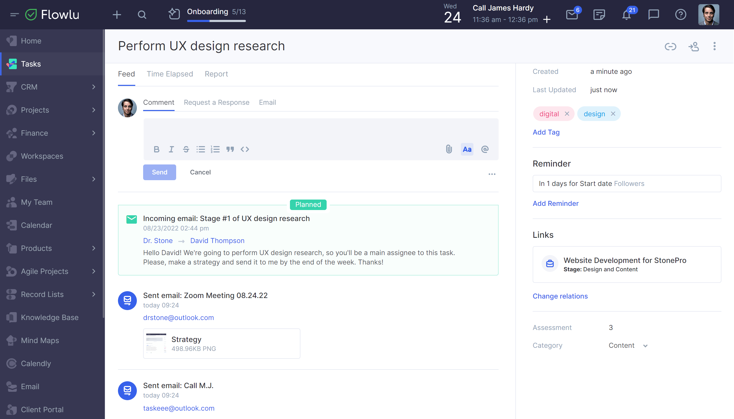 Link Emails to Tasks