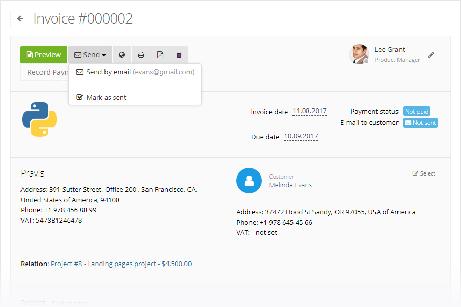 Free unlimited invoices