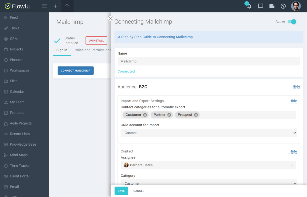 Mailchimp Integration and CRM