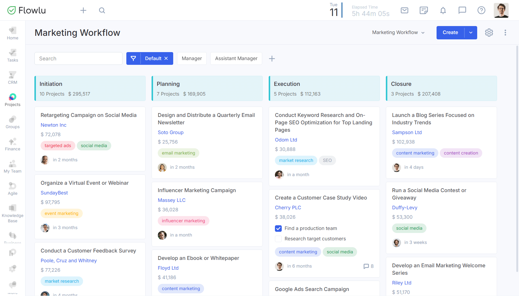 Flowlu - Best Project Management Software for Marketing Teams