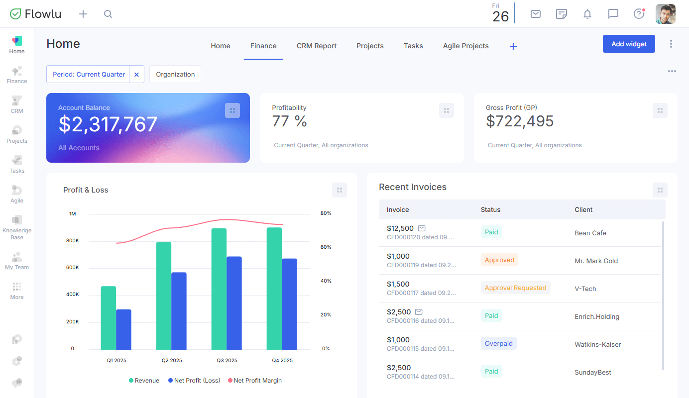 Flowlu - Financial Management Application for Small Businesses and Solopreneurs