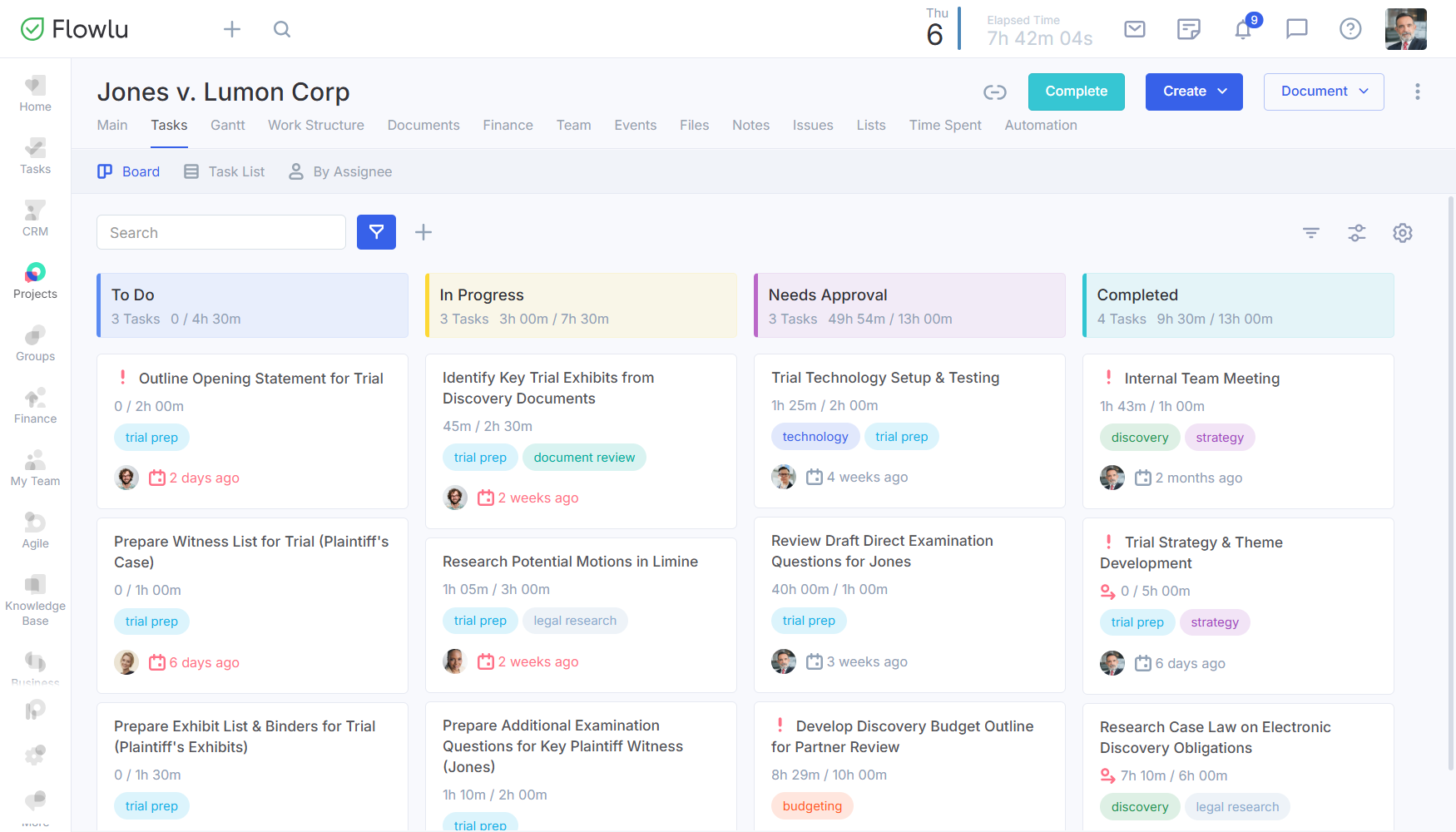 Flowlu - Unified Law Project Management Software for Legal Practitioners