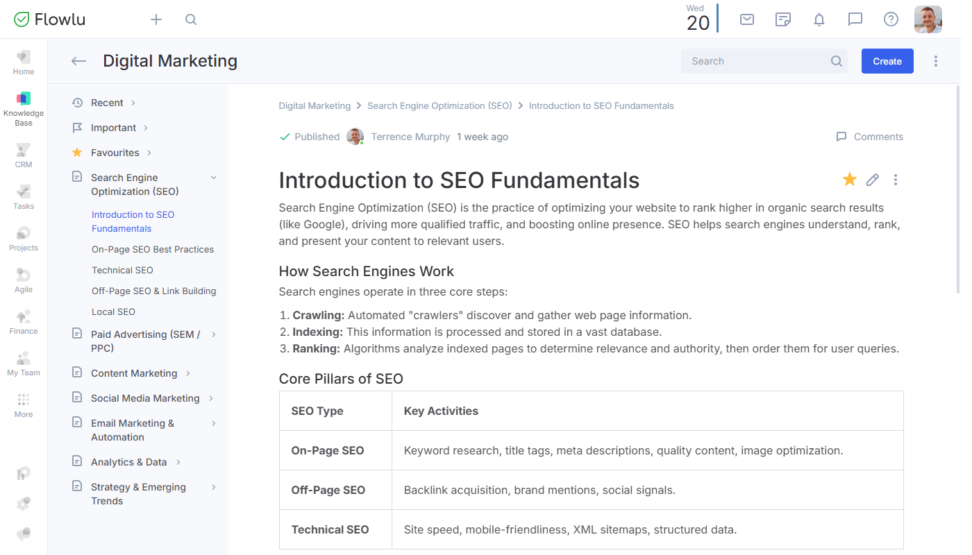 Flowlu - Your Knowledge, Centralized & Simple
