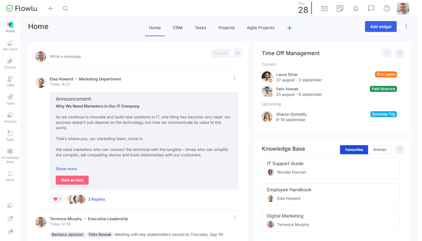 Flowlu - One Team Collaboration Tool to Streamline How You Work Together