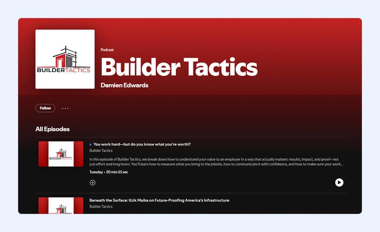 Lista de podcasts de Builder Tactics