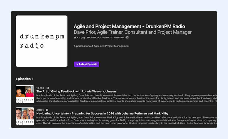 Lista de episodios de DrunkenPM Radio
