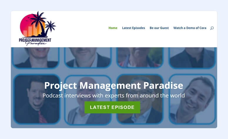 Página inicial del podcast Project Management Paradise