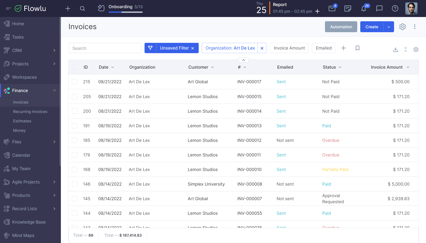 Flowlu - Add Bank Accounts