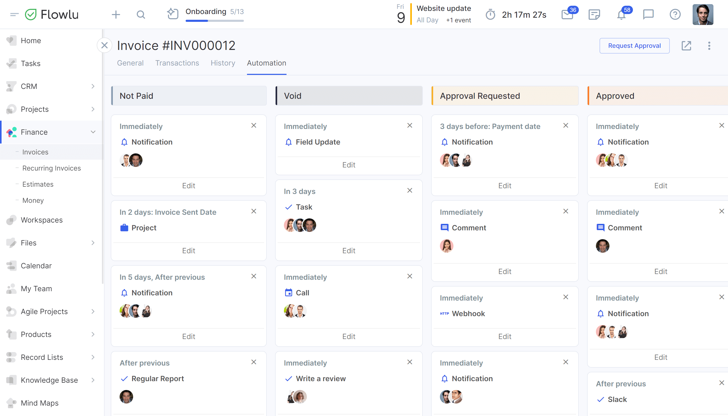 Flowlu - Automatice el procesamiento de facturas