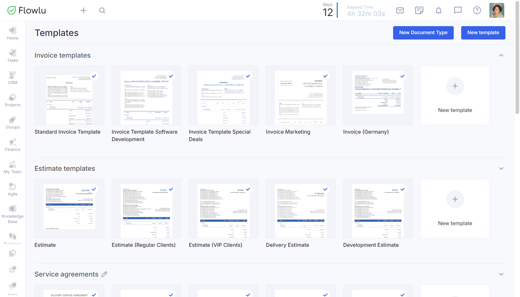 Flowlu - Template Based Document Generation