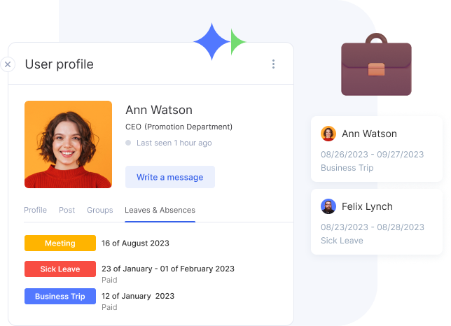 Flowlu - Out of Office? Flowlu Keeps Your Team Informed