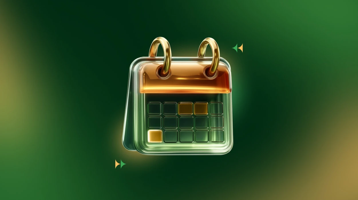 Illustration of event planning and project management with calendar and balloon