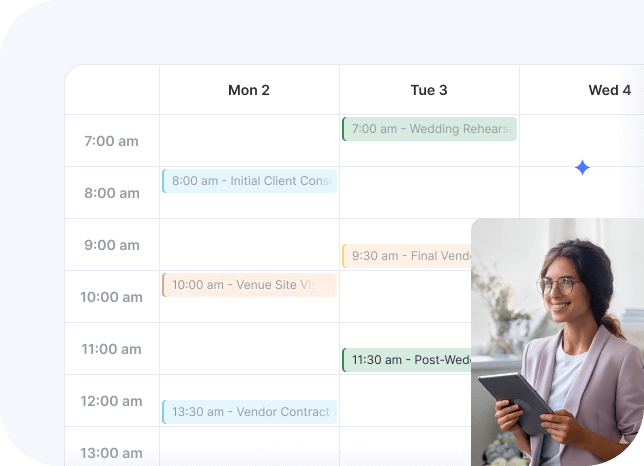Flowlu - Calendário incorporado