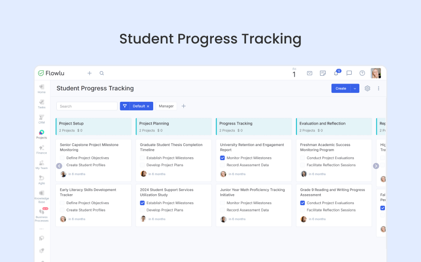 Flowlu - Student Progress Tracking