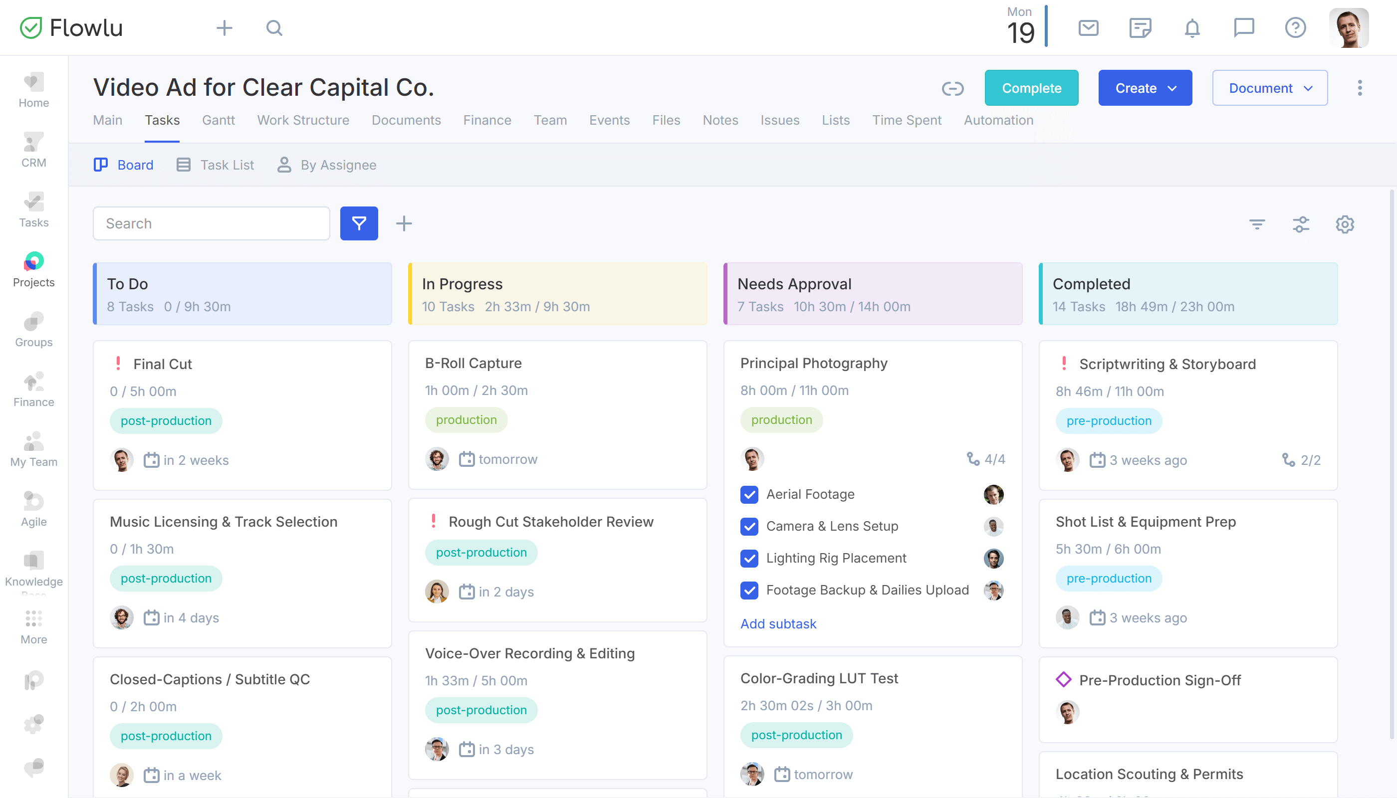 Flowlu - Powerful & Easy Project Management for Video Production