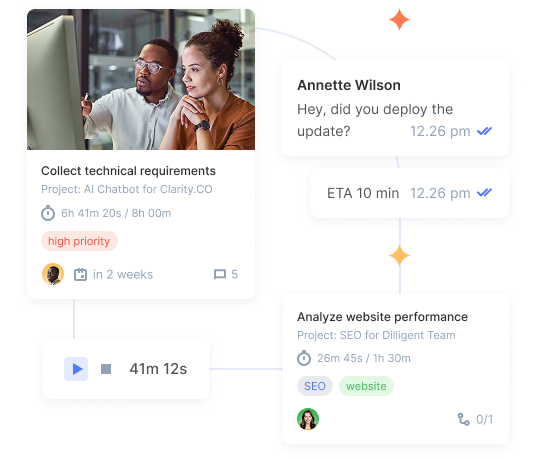 Flowlu - Work on Projects and Tasks