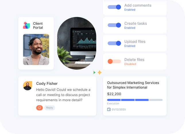 Flowlu - Colaboração segura com clientes