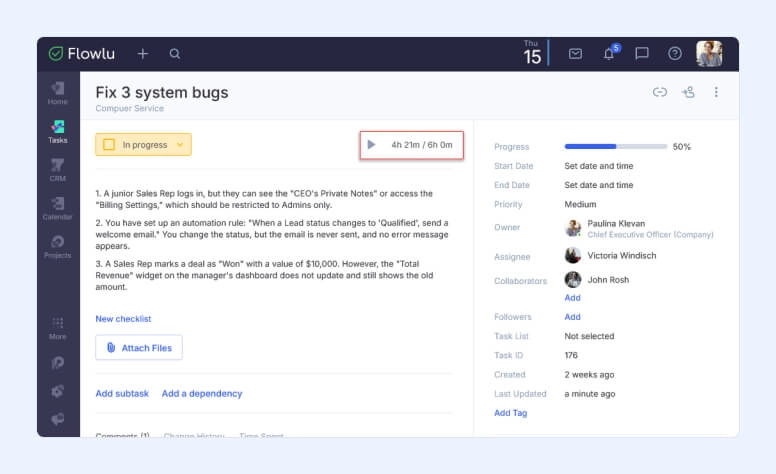 Time Estimate &amp; Time Spent Screenshot
