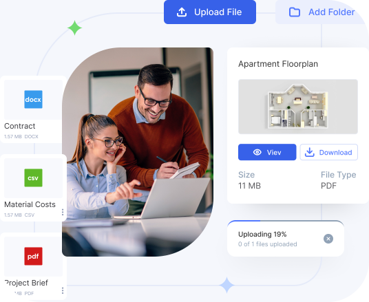 Flowlu - Almacenamiento en la nube y acceso de equipo