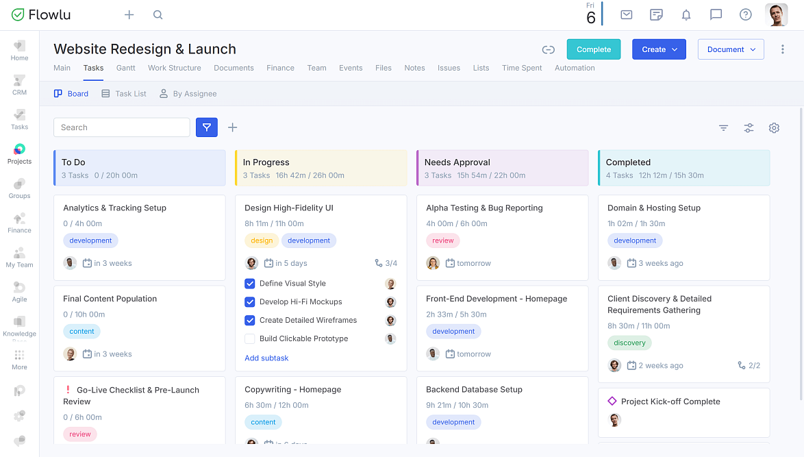 Flowlu - Mejores prácticas para la delegación de tareas