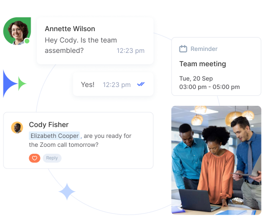 Flowlu - Comunicación del equipo y notificaciones