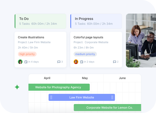 Flowlu - Seguimiento del progreso y plazos