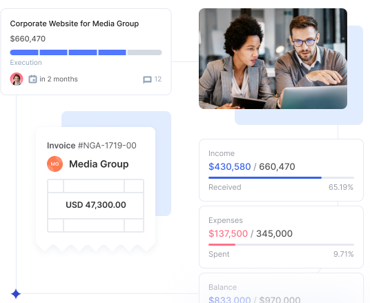Flowlu - Ingresos y gastos ilimitados
