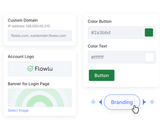 Flowlu - Portal do cliente personalizado com domínio próprio