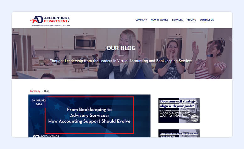 AccountingDepartment.com home page