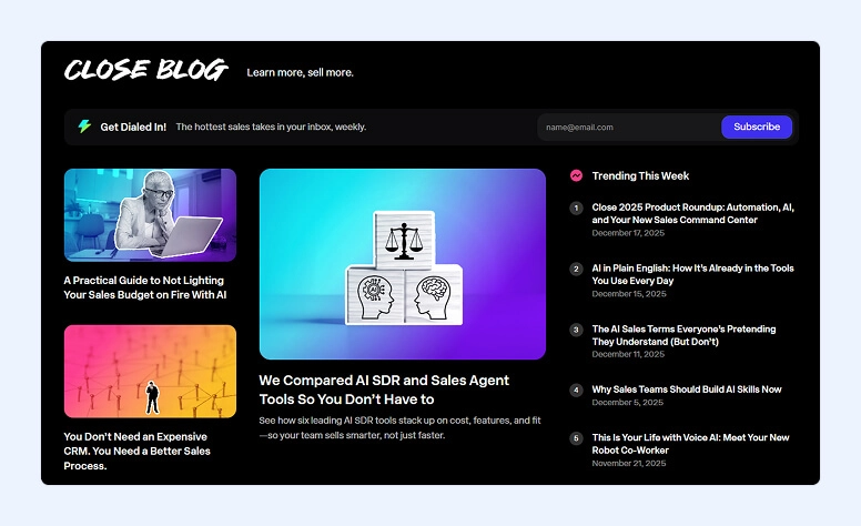 Close Blog's home page