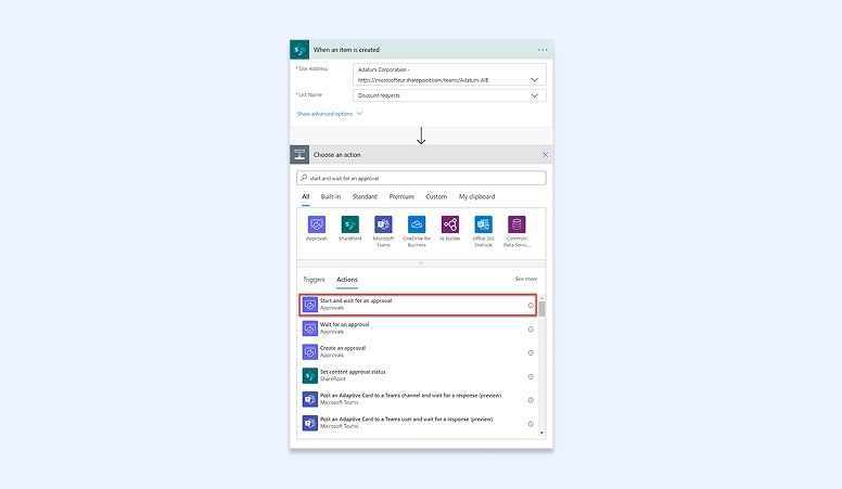 Microsoft Power Automate Approval Interface