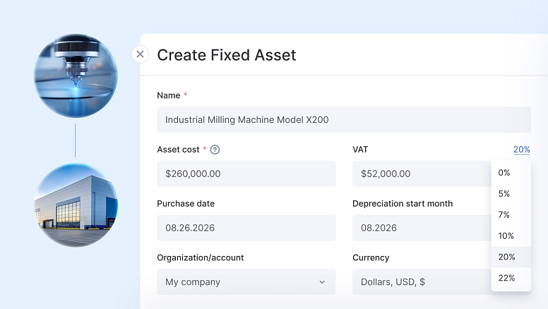 Fixed assets in Flowlu
