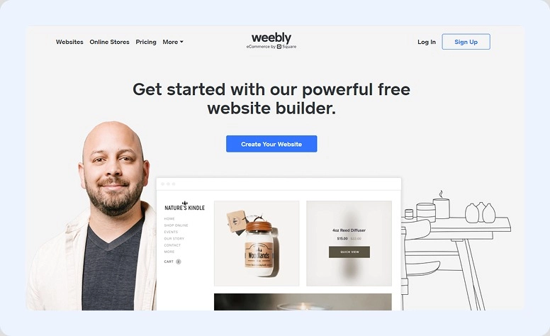 Weebly home page