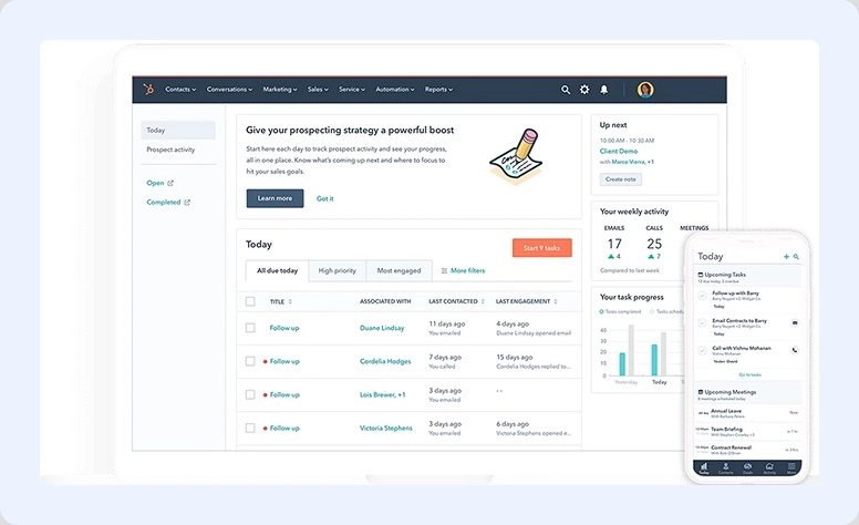 HubSpot CRM interface