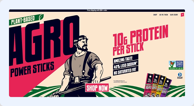 Exemplo de CTA do site GETAGRO