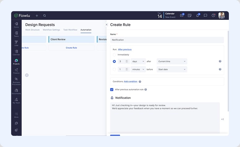 How to create a rule in Flowlu