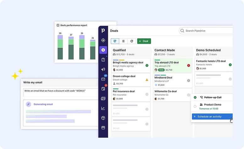 Pipedrive CRM interface