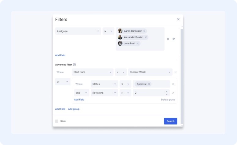 Advanced Filters in Flowlu