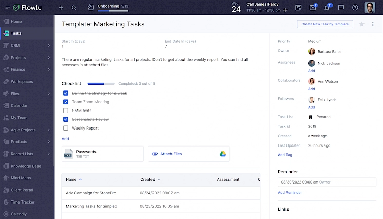 Task manager for business