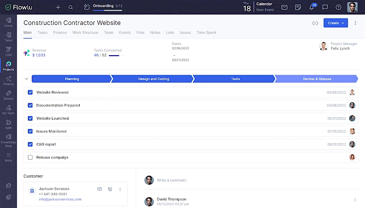 Gantt chart with dependencies