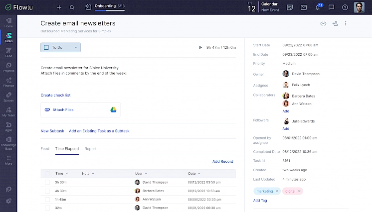 Gantt chart with dependencies