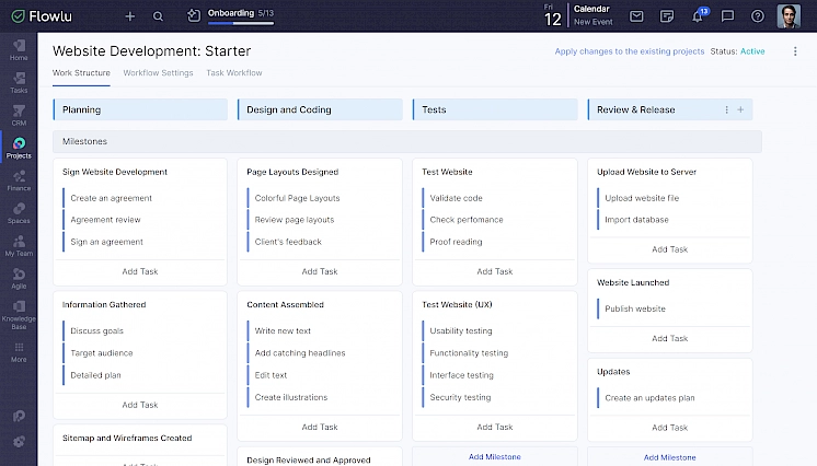 Gantt chart with dependencies