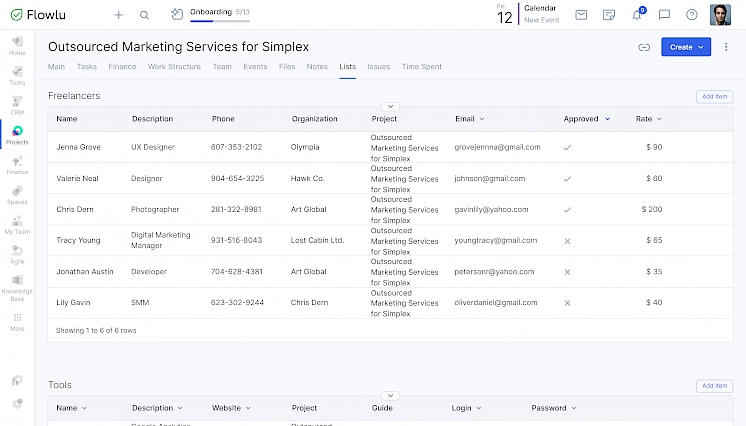 Gantt chart with dependencies