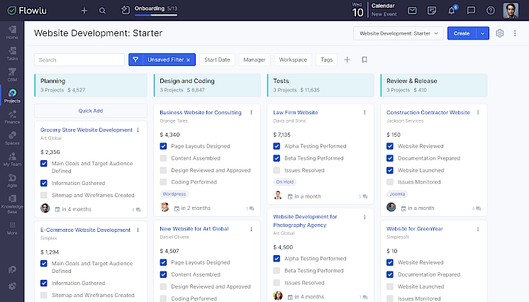 Project invoice tracking