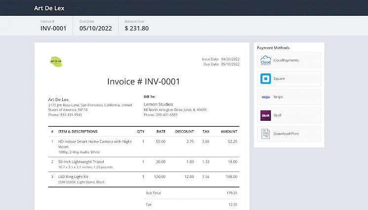 Invoice software