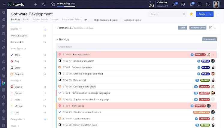 Agile software development with scrum